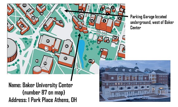 Map of Baker University Center